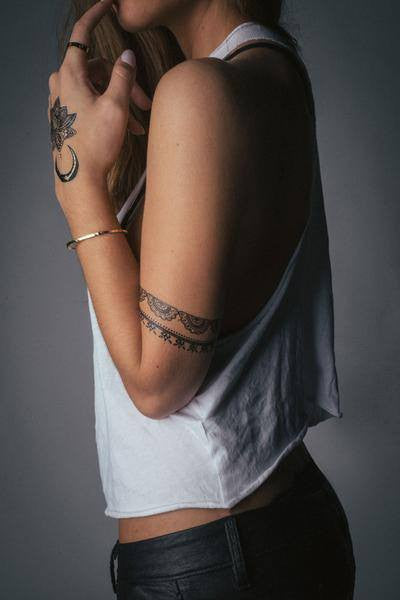 Gold metallic tattoos
