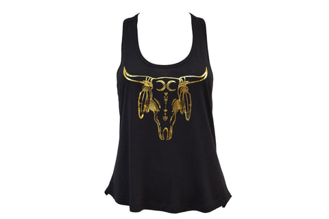 TRIBULL TANK Metallic Backless Tank by TribeTops